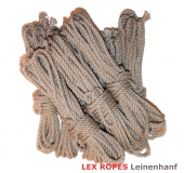 LEX ROPES Leinenhanf Set 8 St x 8m x 6mm